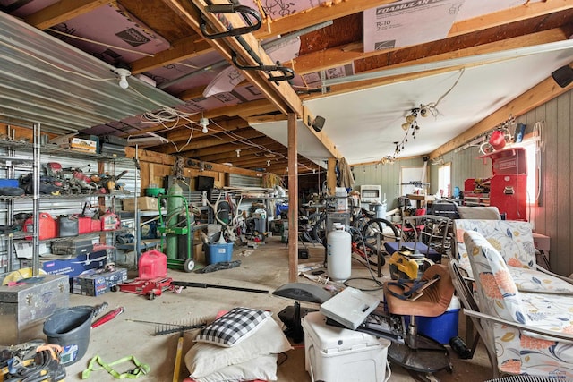 1820 Summit, Hot Spring, SD 57747 - miscellaneous room with unfinished concrete floors and a workshop area