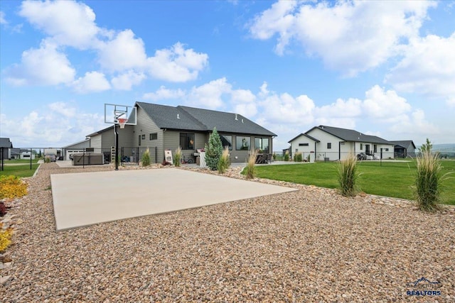 2147 Talisker Ave, Spearfish, SD 57783 - rear view of house featuring basketball court and a residential view
