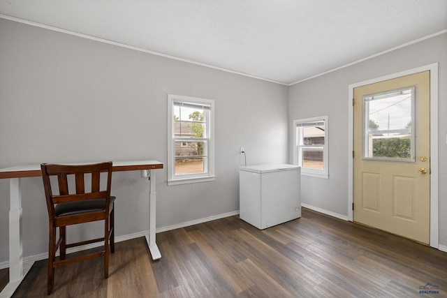 102 E Madison, Rapid City, SD 57001 - washroom featuring wood finished floors, plenty of natural light, and ornamental molding