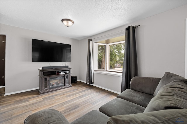102 E Madison, Rapid City, SD 57001 - living area featuring wood finished floors and a textured ceiling