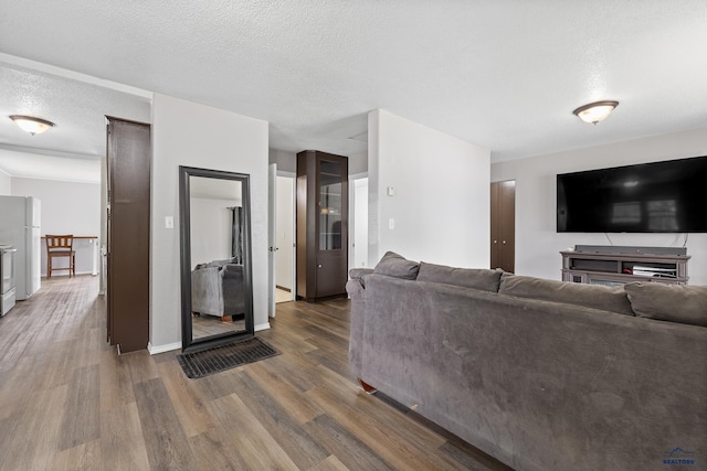 102 E Madison, Rapid City, SD 57001 - living room with wood finished floors and a textured ceiling