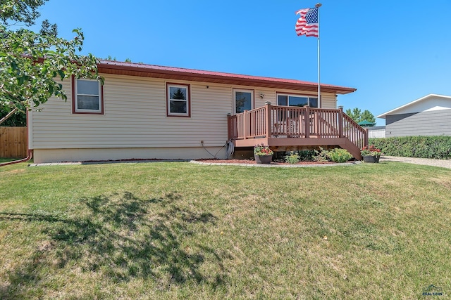 2613 Moose Dr, Sturgis, SD 57785 - rear view of house featuring a deck and a metal roof