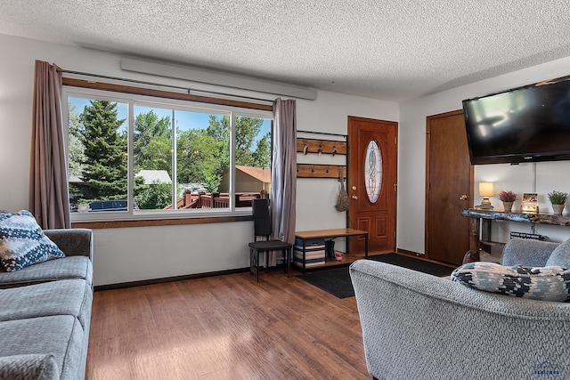 2613 Moose Dr, Sturgis, SD 57785 - living room featuring wood finished floors and a textured ceiling