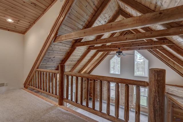 23217 Carbon Loop, Rapid City, SD 57702 - bonus room with wood ceiling, carpet, ceiling fan, and recessed lighting