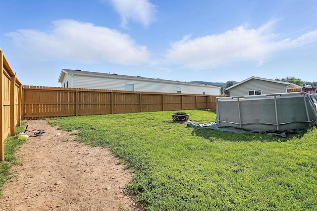 3053 Trailhead Loop, Sturgis, SD 57785 - fenced backyard with a fire pit