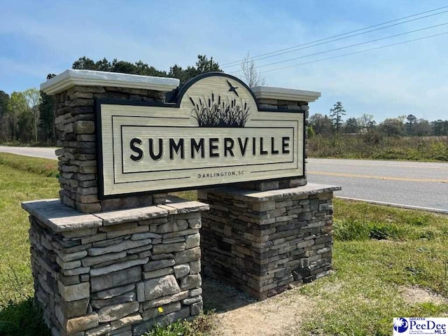 view of community sign