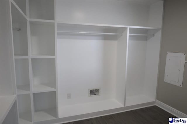 closet with electric panel