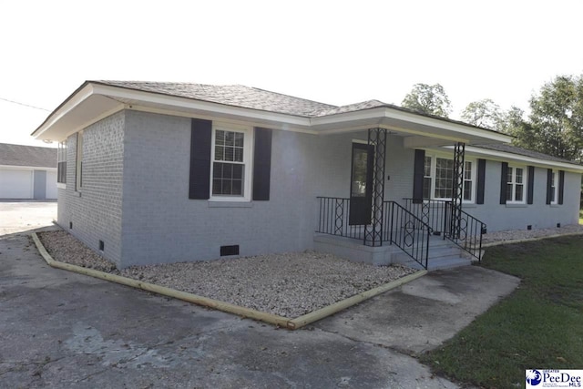 view of ranch-style home