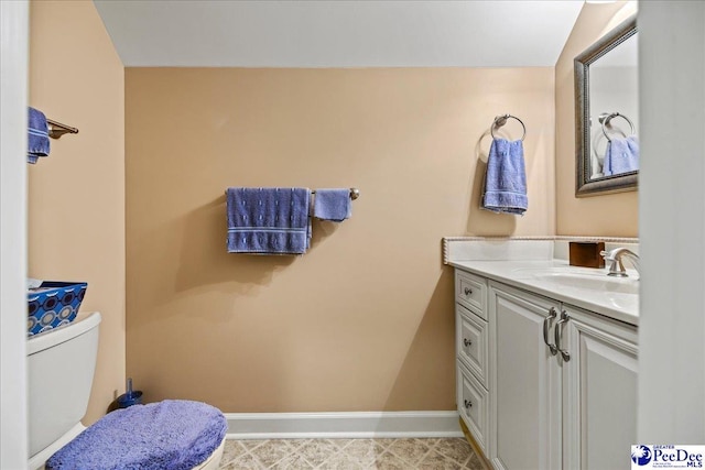 1020 Bentwood Rd, Hartsville, SC 29550 - bathroom featuring baseboards, toilet, and vanity