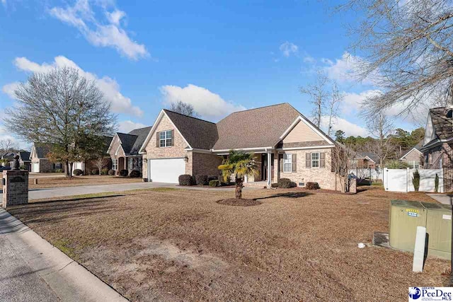 front of property with a garage