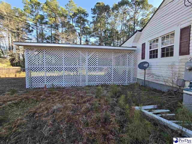 exterior space featuring fence