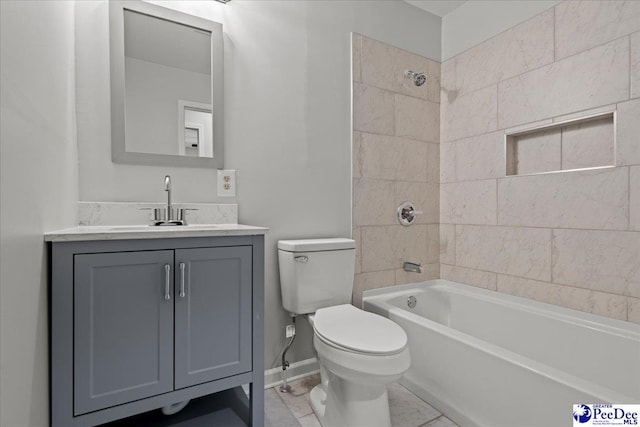 1933 3rd Loop Unit A, Florence, SC 29501 - bathroom featuring toilet, shower / washtub combination, vanity, and baseboards