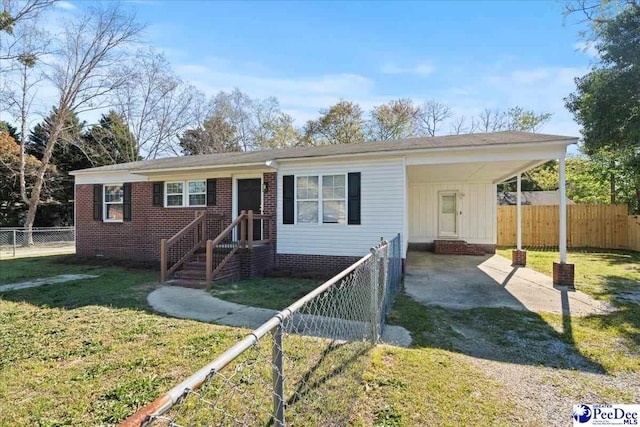 1933 3rd Loop Unit A, Florence, SC 29501 - ranch-style house with a carport and driveway