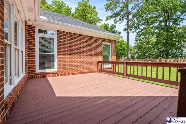3401 Sussex Ct, Florence, SC 29501 - wooden terrace with a fenced backyard