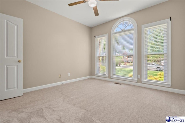 3401 Sussex Ct, Florence, SC 29501 - spare room featuring ceiling fan and carpet flooring