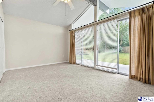 1040 Left Bank Dr, Florence, SC 29501 - carpeted spare room featuring ceiling fan and baseboards