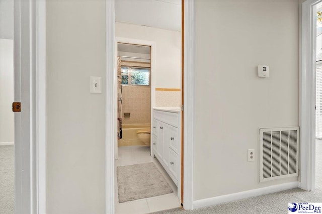 1040 Left Bank Dr, Florence, SC 29501 - full bathroom featuring toilet, vanity, baseboards, and tile patterned flooring