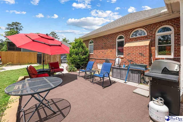4128 W Pelican Ln, Florence, SC 29501 - view of patio / terrace featuring fence and area for grilling