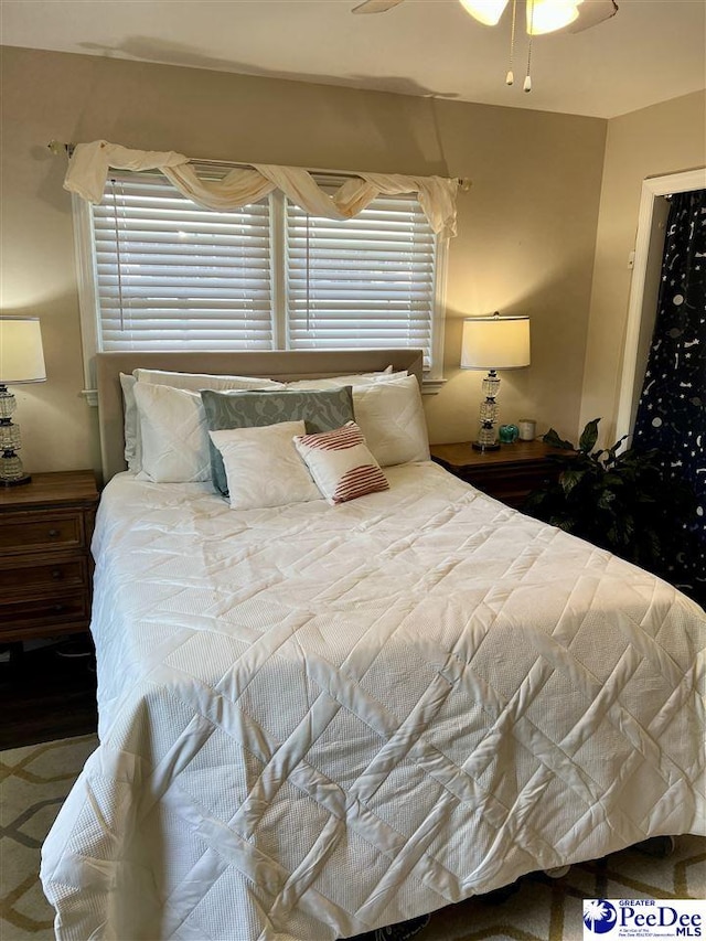 bedroom with multiple windows