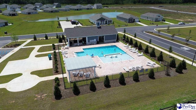 597 Strawberry Field Way, Galivants Ferry, SC 29544 - community pool featuring a water view and a patio area