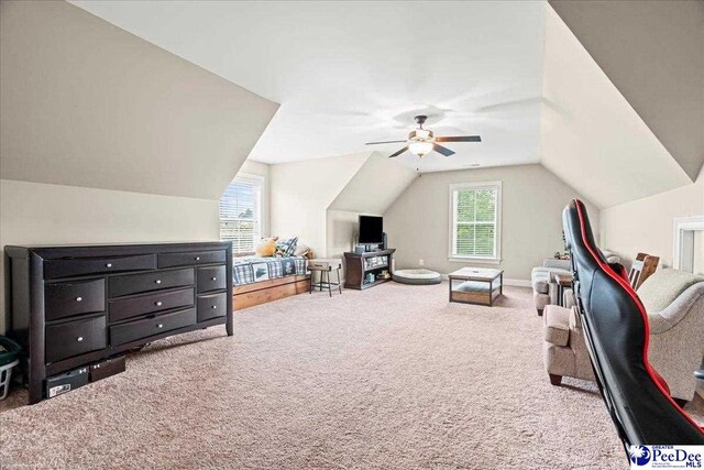 3106 Wainwright Ct, Florence, SC 29501 - carpeted bedroom featuring lofted ceiling