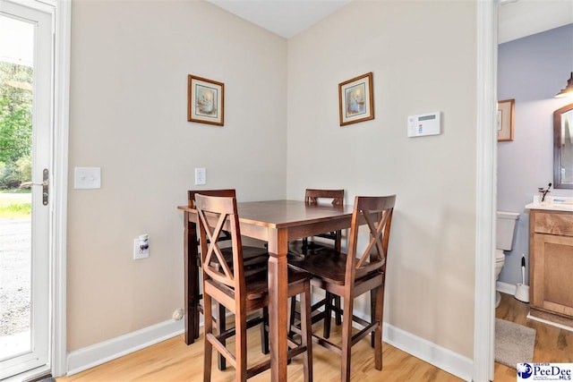 2963 Miss Annie Ct, Gresham, SC 29544 - dining space featuring baseboards and light wood finished floors