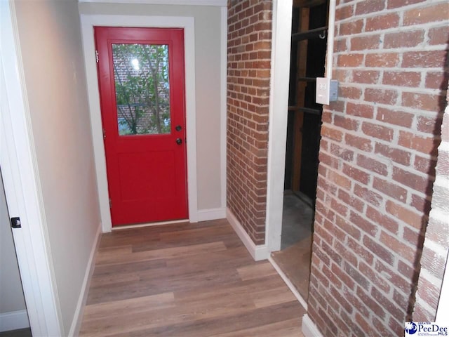 foyer featuring hardwood / wood-style flooring