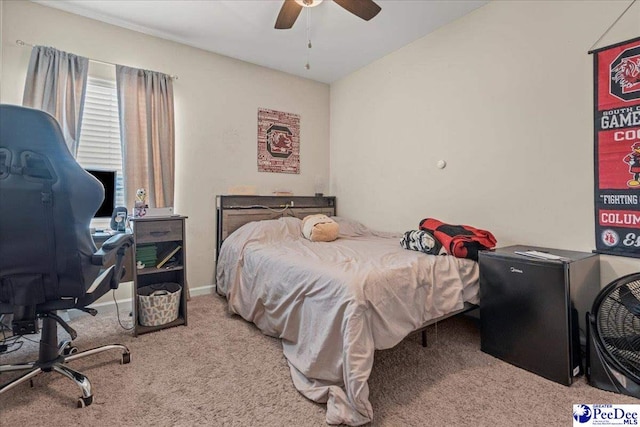 1200 Turtle Dove Dr, Effingham, SC 29541 - carpeted bedroom with a desk and ceiling fan