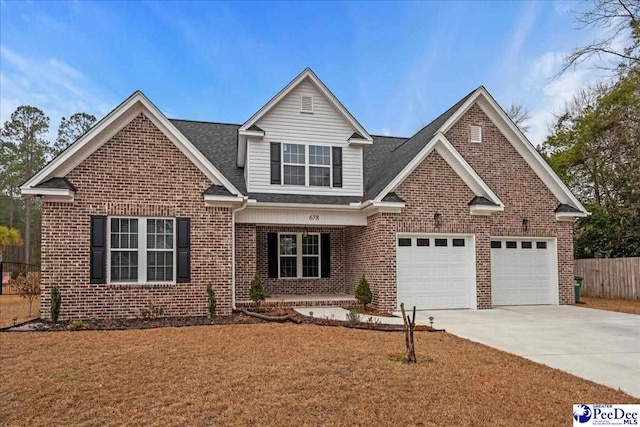 view of front of house featuring a garage