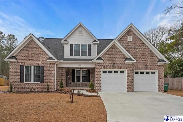 view of front of home featuring a garage