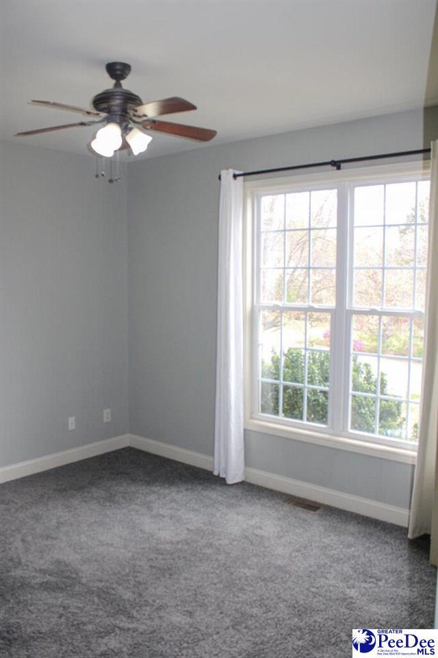 610 Garden Rose Ct, Greer, SC 29651 - spare room featuring carpet and a ceiling fan
