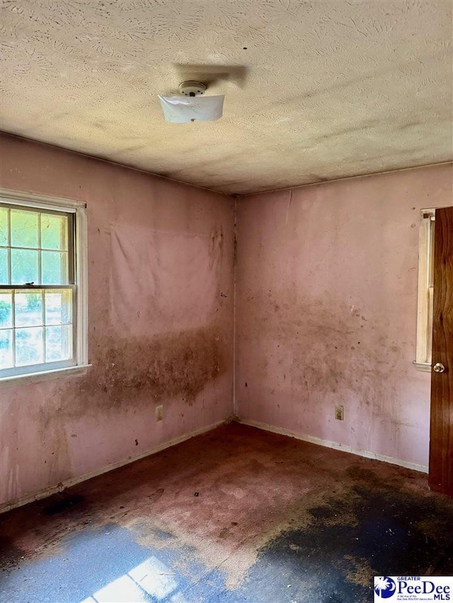 166 Pinestraw Rd, Bennettsville, SC 29512 - empty room featuring a textured ceiling