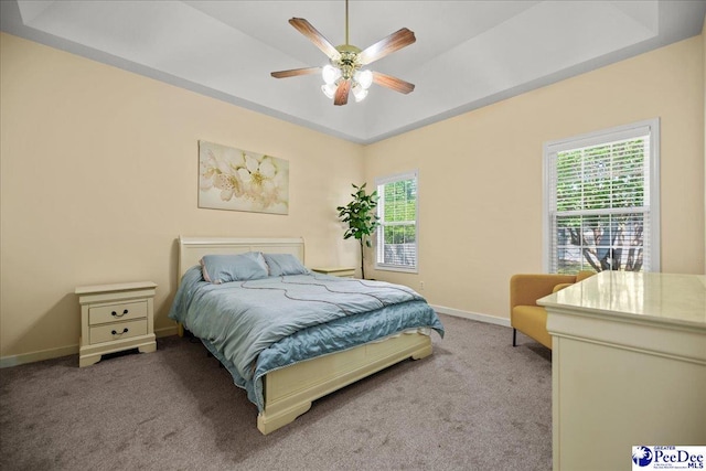 2819 Hermitage Ln, Florence, SC 29501 - carpeted bedroom featuring multiple windows, baseboards, and ceiling fan