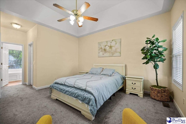 2819 Hermitage Ln, Florence, SC 29501 - bedroom with carpet, baseboards, and a ceiling fan
