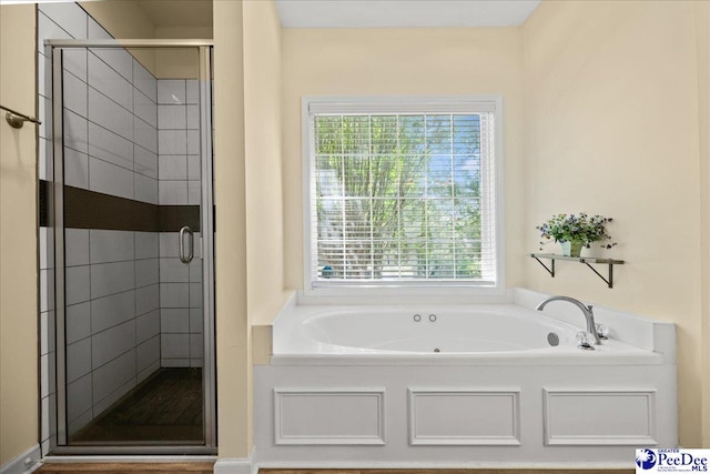 2819 Hermitage Ln, Florence, SC 29501 - bathroom featuring a bath and a shower stall