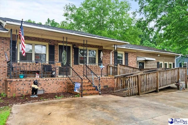 1017 Big Swamp Rd, Pamplico, SC 29583 - single story home featuring a porch and brick siding