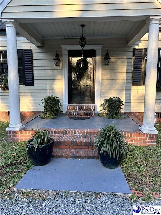 view of doorway to property