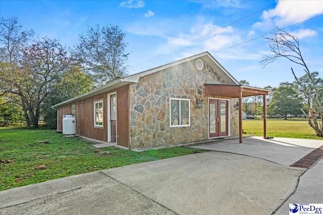 exterior space with french doors