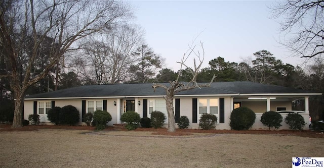 view of ranch-style home