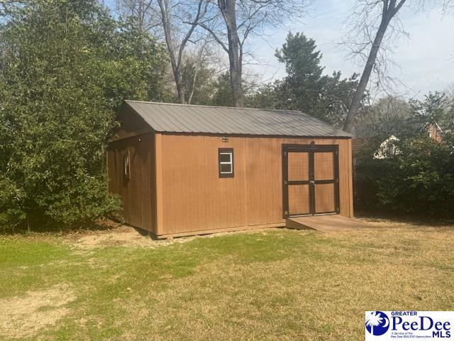 view of shed