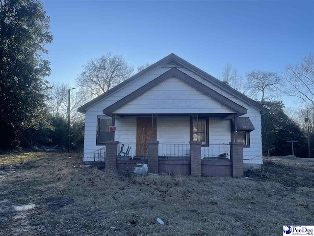 bungalow with a porch