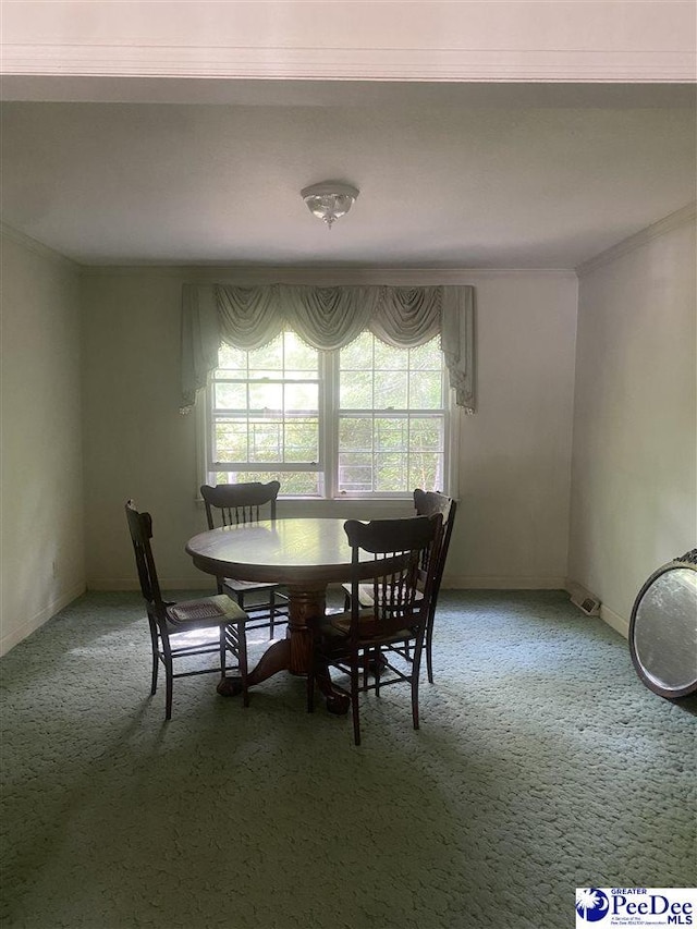 112 Williamson Pl, Darlington, SC 29532 - dining room with light colored carpet, ornamental molding, and healthy amount of natural light
