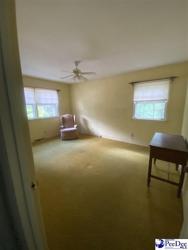 112 Williamson Pl, Darlington, SC 29532 - sitting room with carpet flooring and ceiling fan