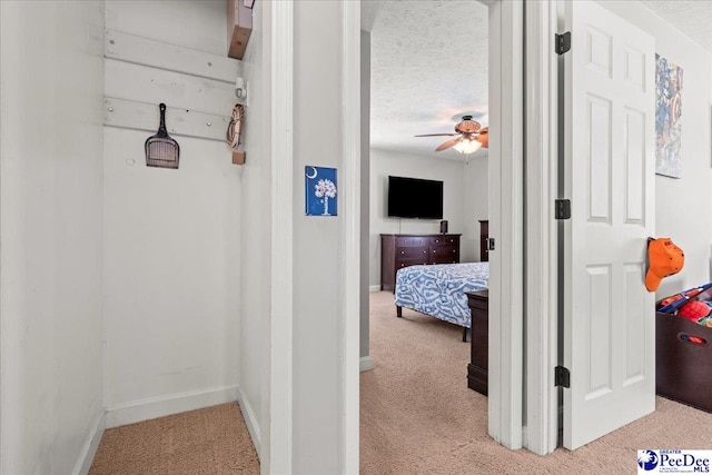 3900 Claussen Rd, Florence, SC 29505 - hallway featuring carpet flooring and a textured ceiling