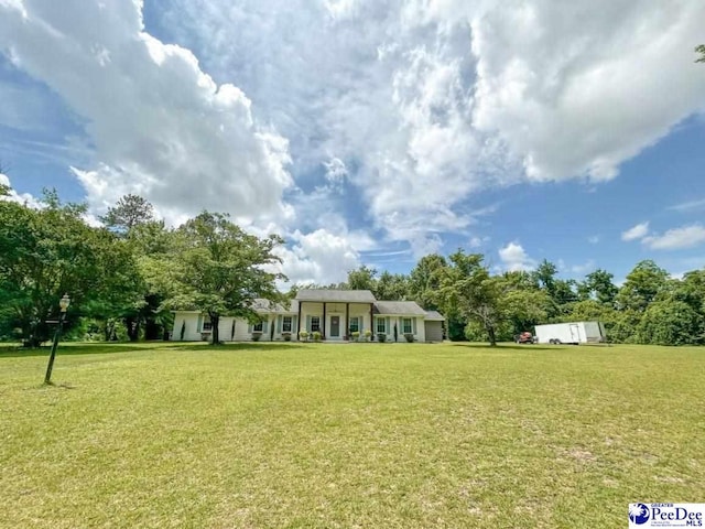 view of grassy yard