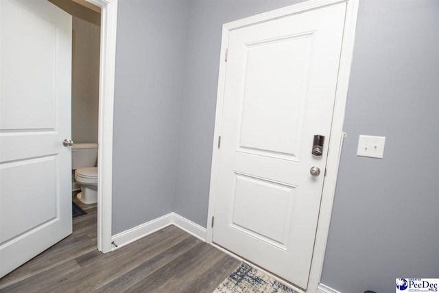 entryway featuring dark hardwood / wood-style floors