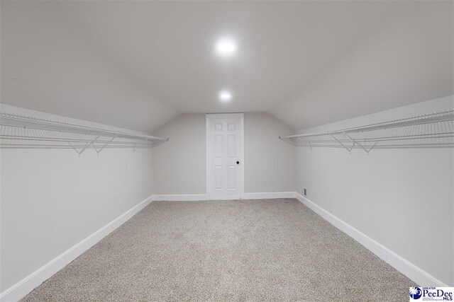 400 Millstone Rd, Florence, SC 29505 - walk in closet with lofted ceiling and carpet floors