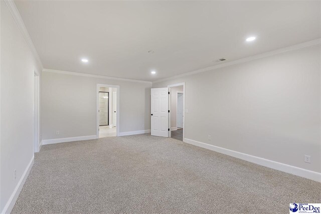 400 Millstone Rd, Florence, SC 29505 - unfurnished room with recessed lighting, light carpet, baseboards, and ornamental molding