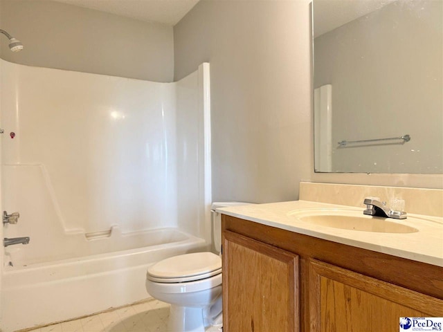 1215-G Brittany Dr, Florence, SC 29501 - bathroom with toilet, vanity, and shower / bath combination