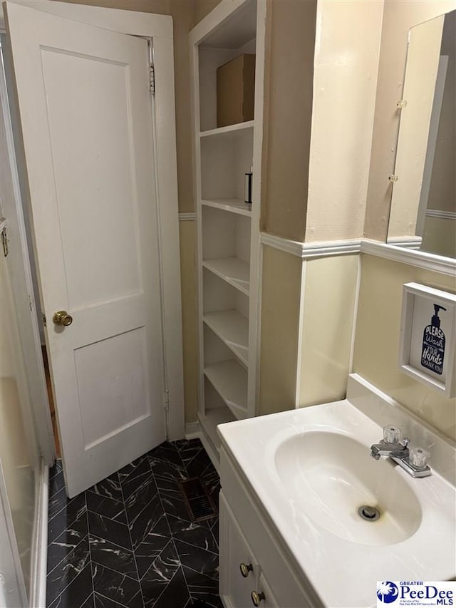 bathroom featuring vanity